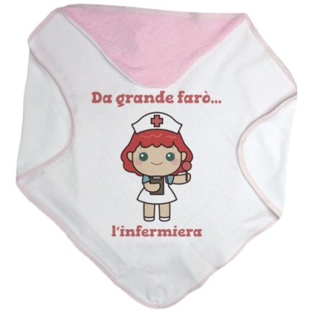 Accappatoio neonata da grande farò l'infermiera