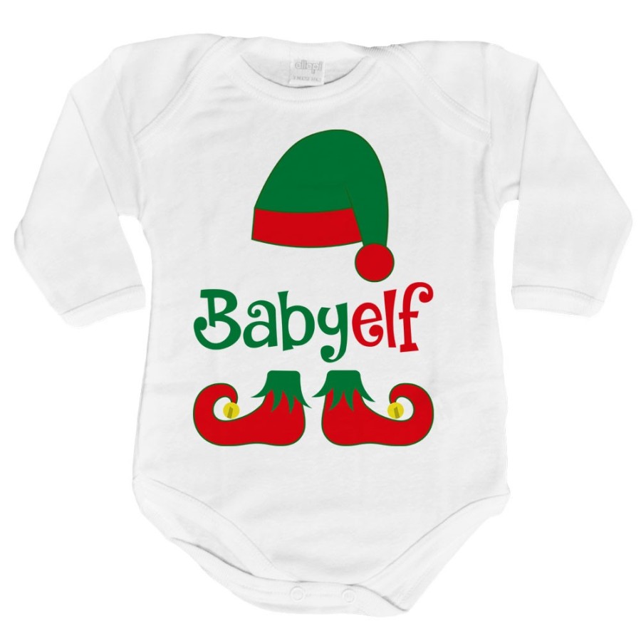 Body neonato personalizzabile con nome baby elf Natale