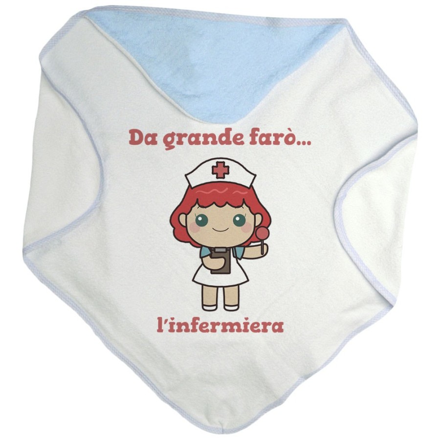 Accappatoio neonata da grande farò l'infermiera Da grande farò