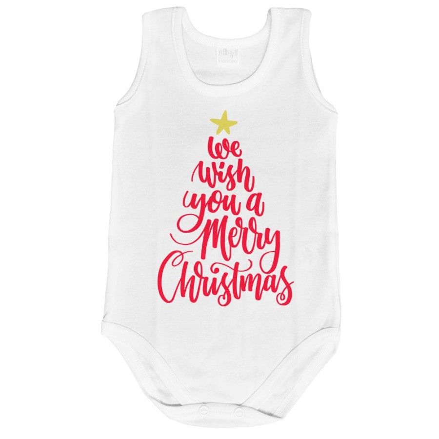Body neonato we wish you a merry christmas Natale