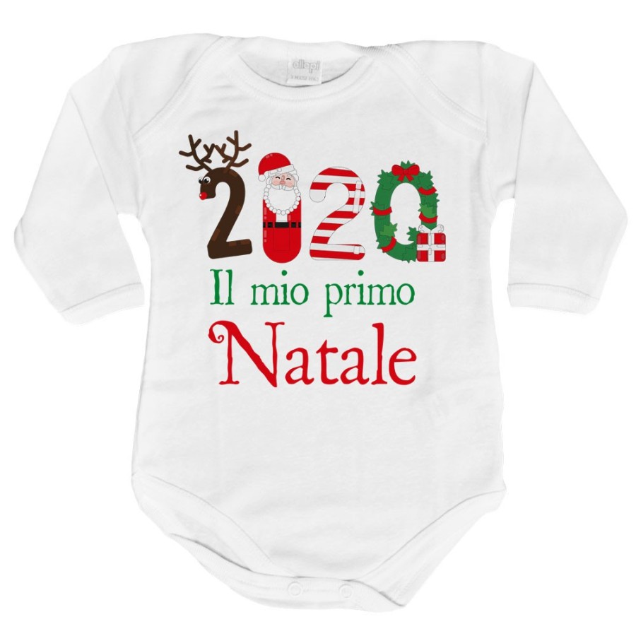 Body neonato personalizzabile con nome e anno il mio primo natale Natale
