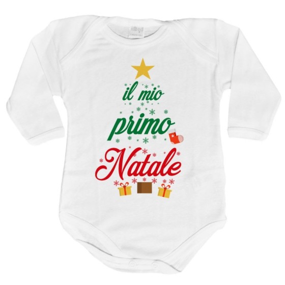 Body neonato il mio primo natale a forma di albero natalizio Natale