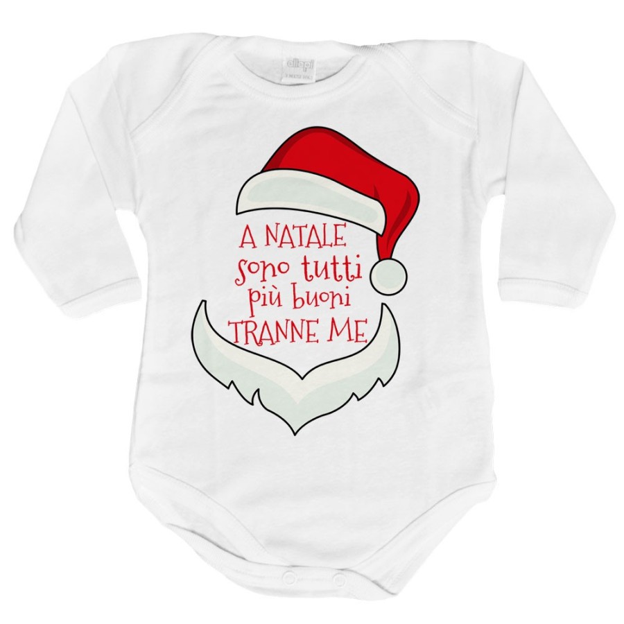 Body personalizzabile a natale sono tutti più buoni tranne me sono tutti più buoni tranne me Natale