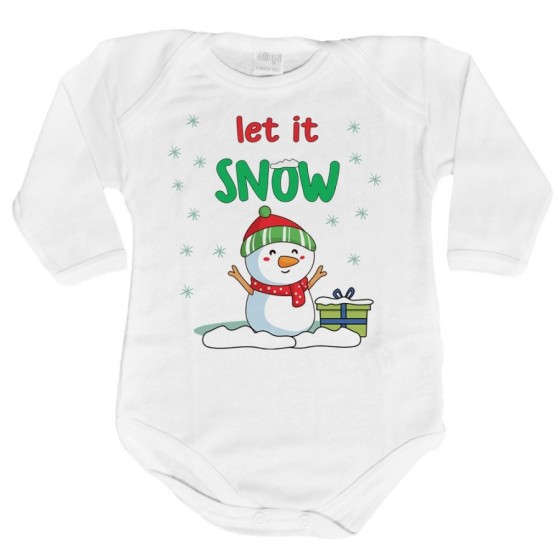 Body neonato let it snow Natale