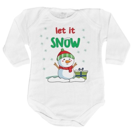 Body neonato let it snow Natale