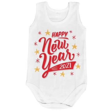 Body neonato personalizzato con anno happy new year