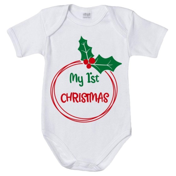 Body neonato personalizzabile con nome my first christmas Natale