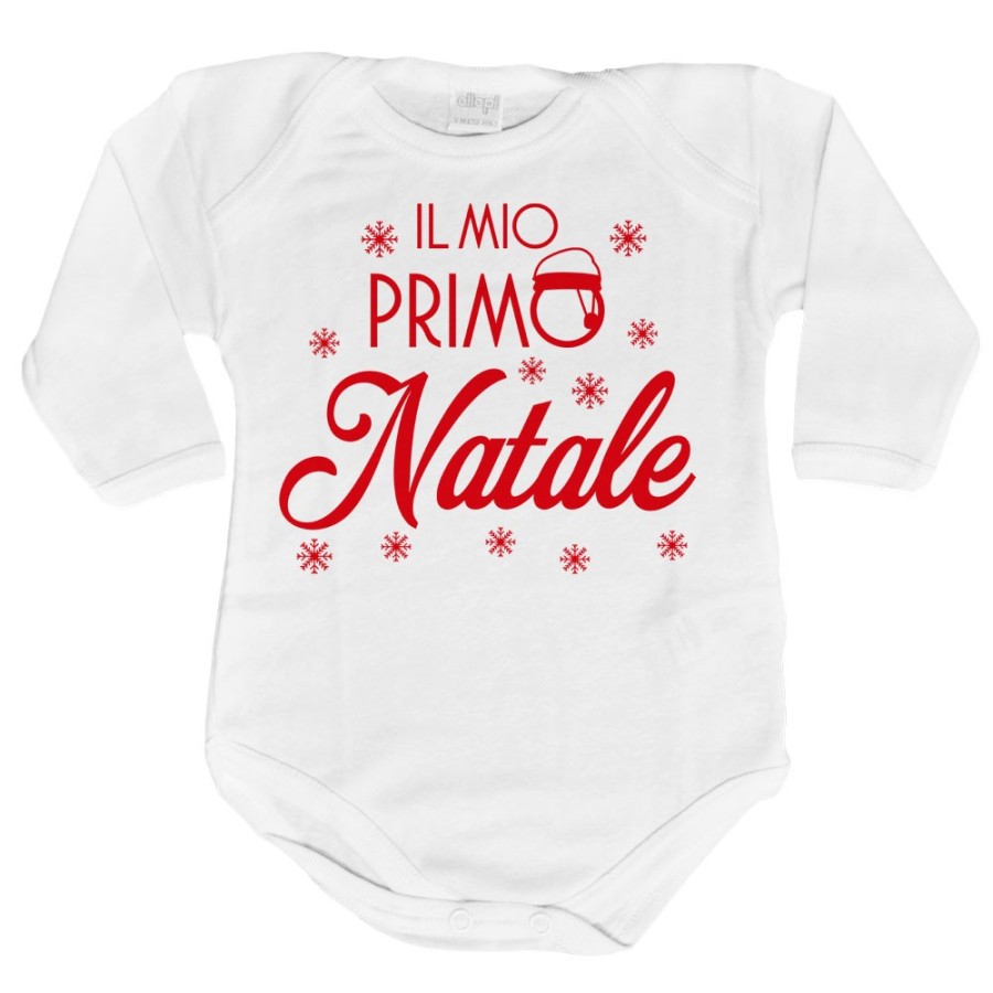 Body neonato personalizzabile con nome il mio primo natale con cappello di natale Natale