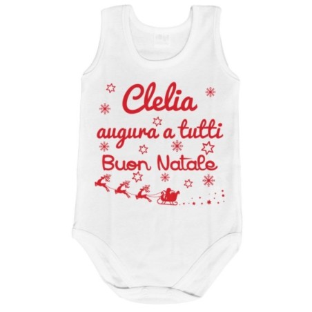 Body neonato personalizzato con nome augura a tutti buon...