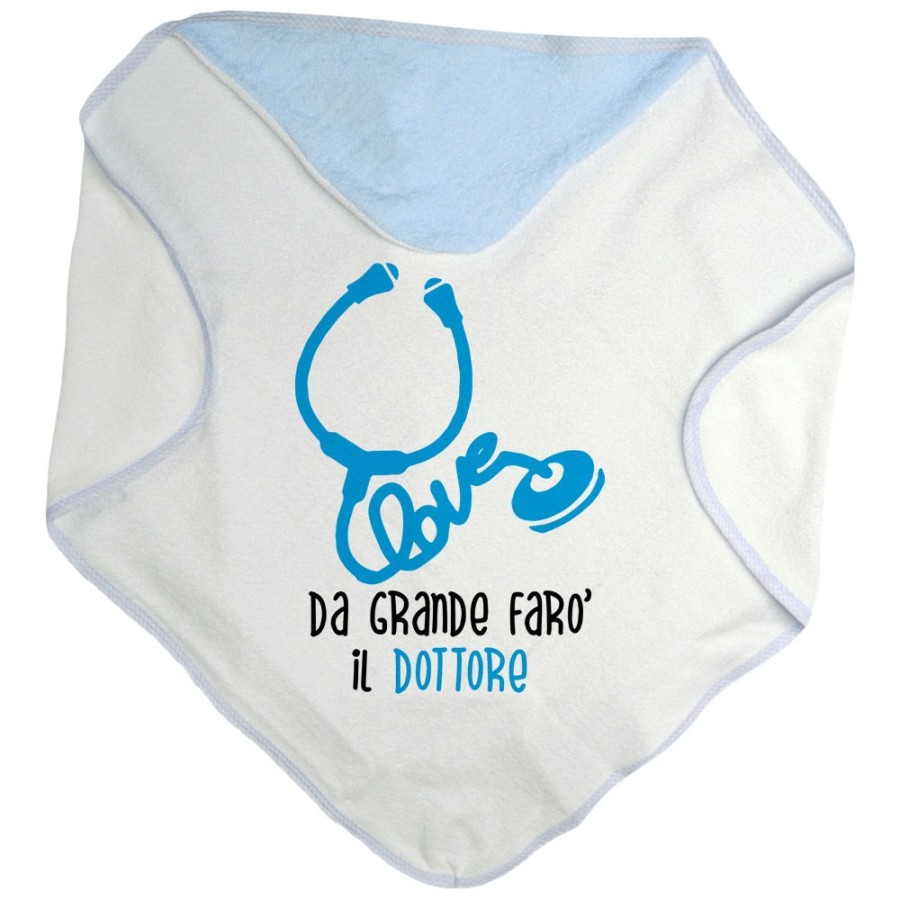 Accappatoio neonato da grande farò il dottore Da grande farò