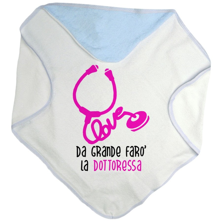 Accappatoio neonato da grande farò il dottore Da grande farò