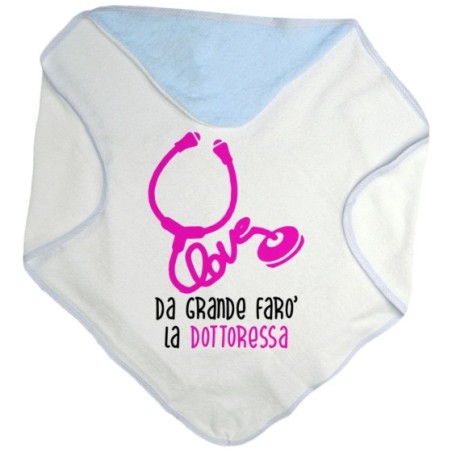 Accappatoio neonato da grande farò il dottore Da grande farò