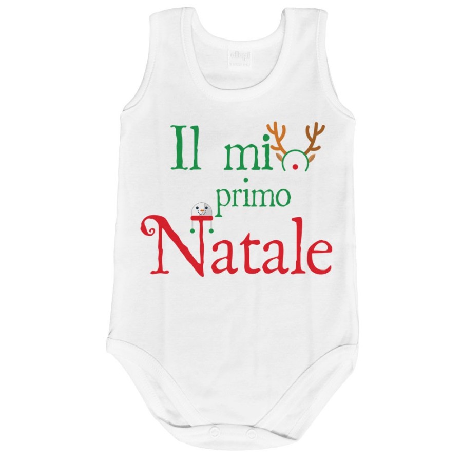 Body neonato il mio primo natale con cappello da renna Natale