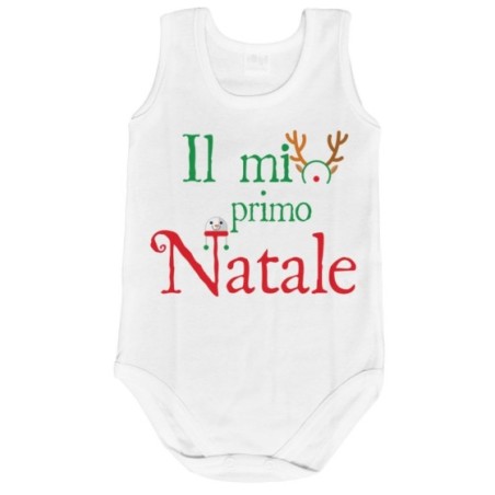 Body neonato il mio primo natale con cappello da renna