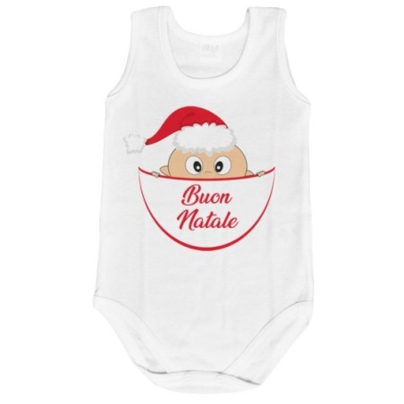 Body neonato bimbo che esce dalla tasca con cappello di...