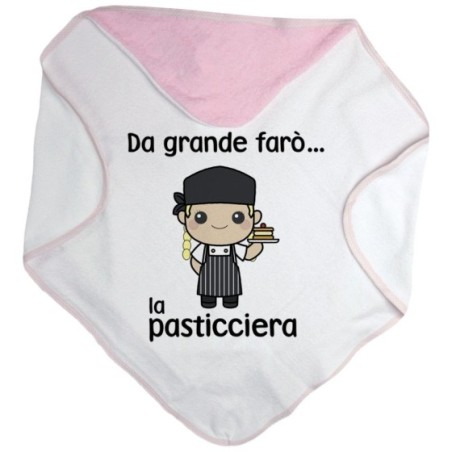 Accappatoio neonato da grande farò il pasticcere