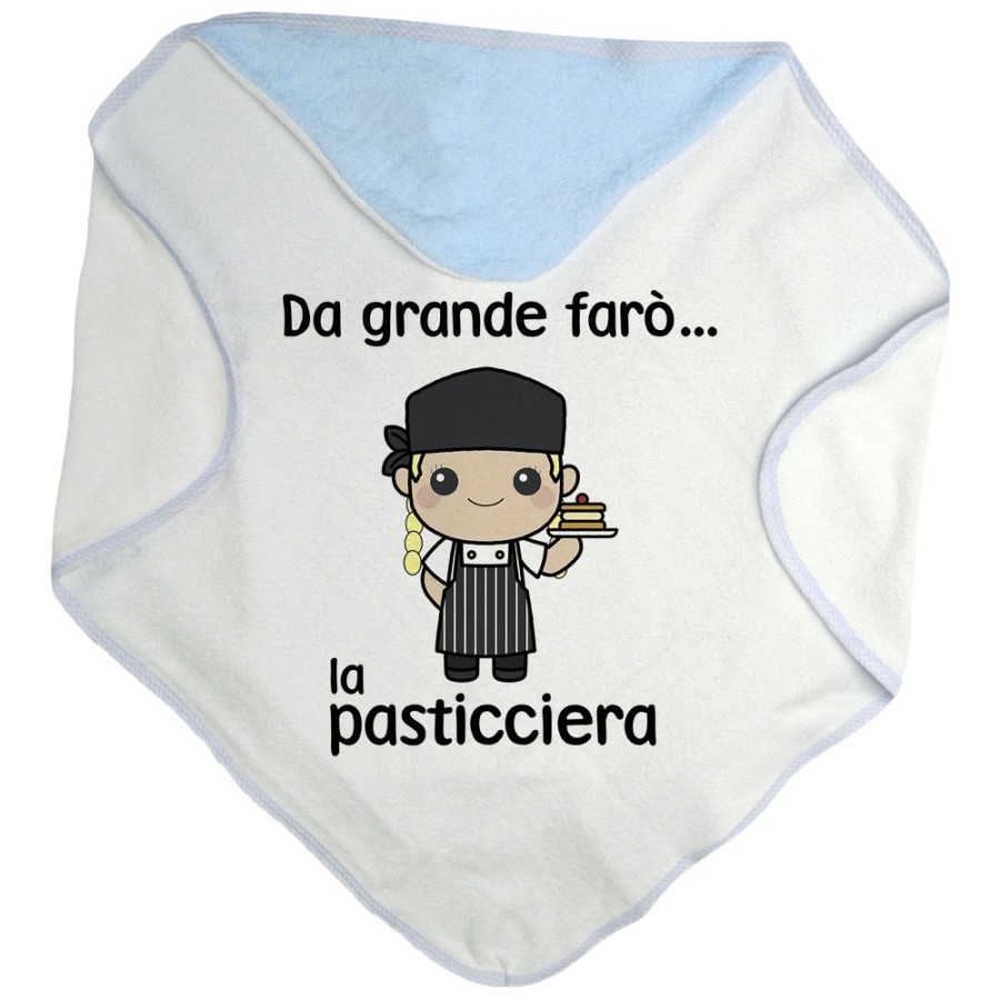 Accappatoio neonato da grande farò il pasticcere Da grande farò