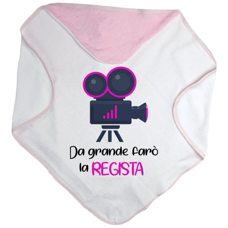 Accappatoio neonato da grande farò il regista Da grande farò