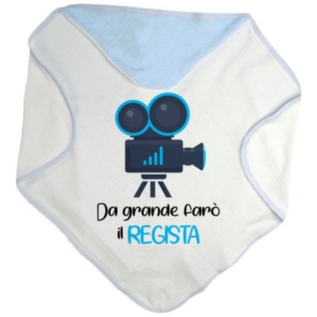 Accappatoio neonato da grande farò il regista Da grande farò