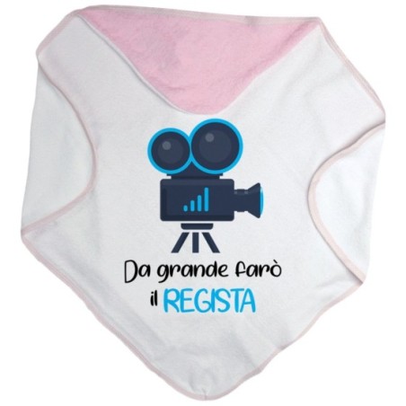 Accappatoio neonato da grande farò il regista Da grande farò