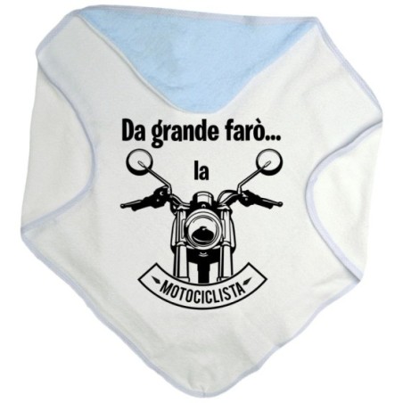 Accappatoio neonato da grande farò il motociclista Da grande farò