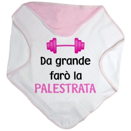 Accappatoio neonato da grande farò il palestrato