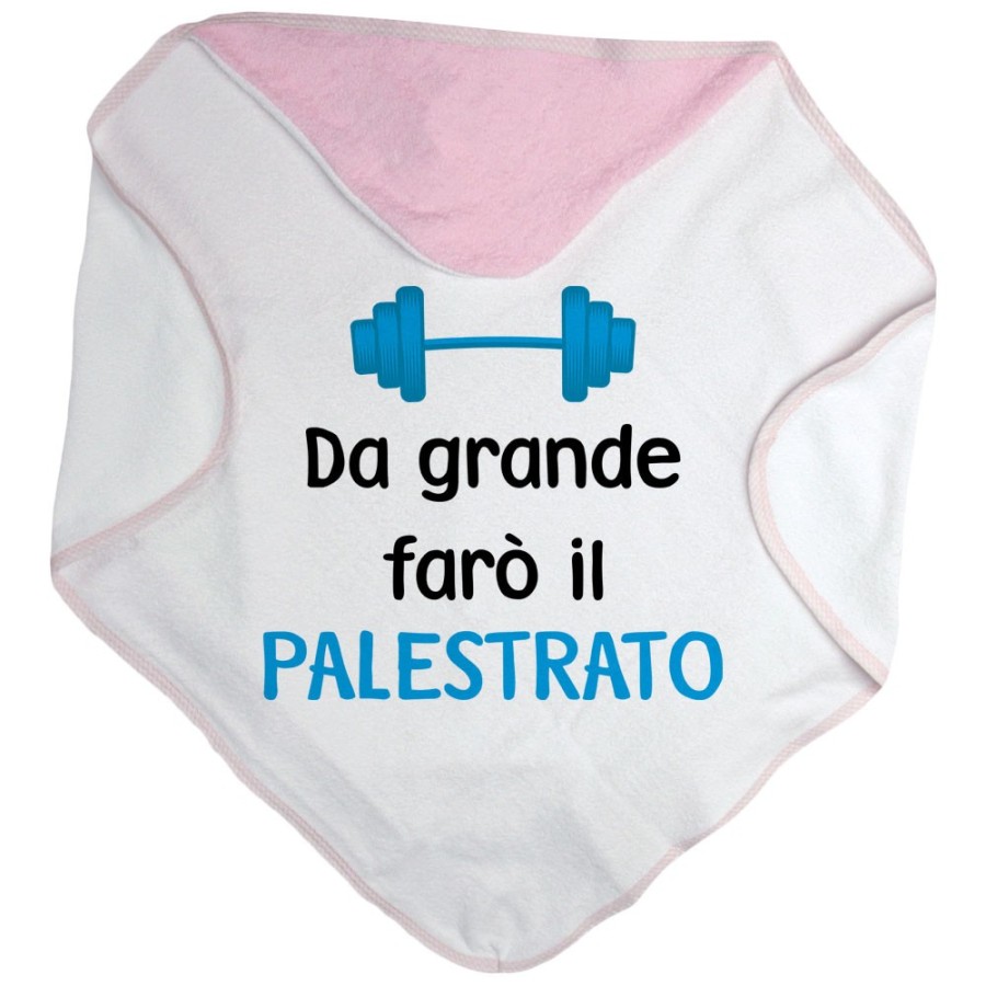 Accappatoio neonato da grande farò il palestrato Da grande farò