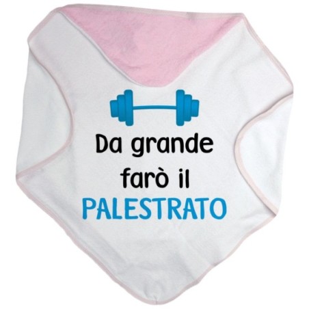 Accappatoio neonato da grande farò il palestrato Da grande farò