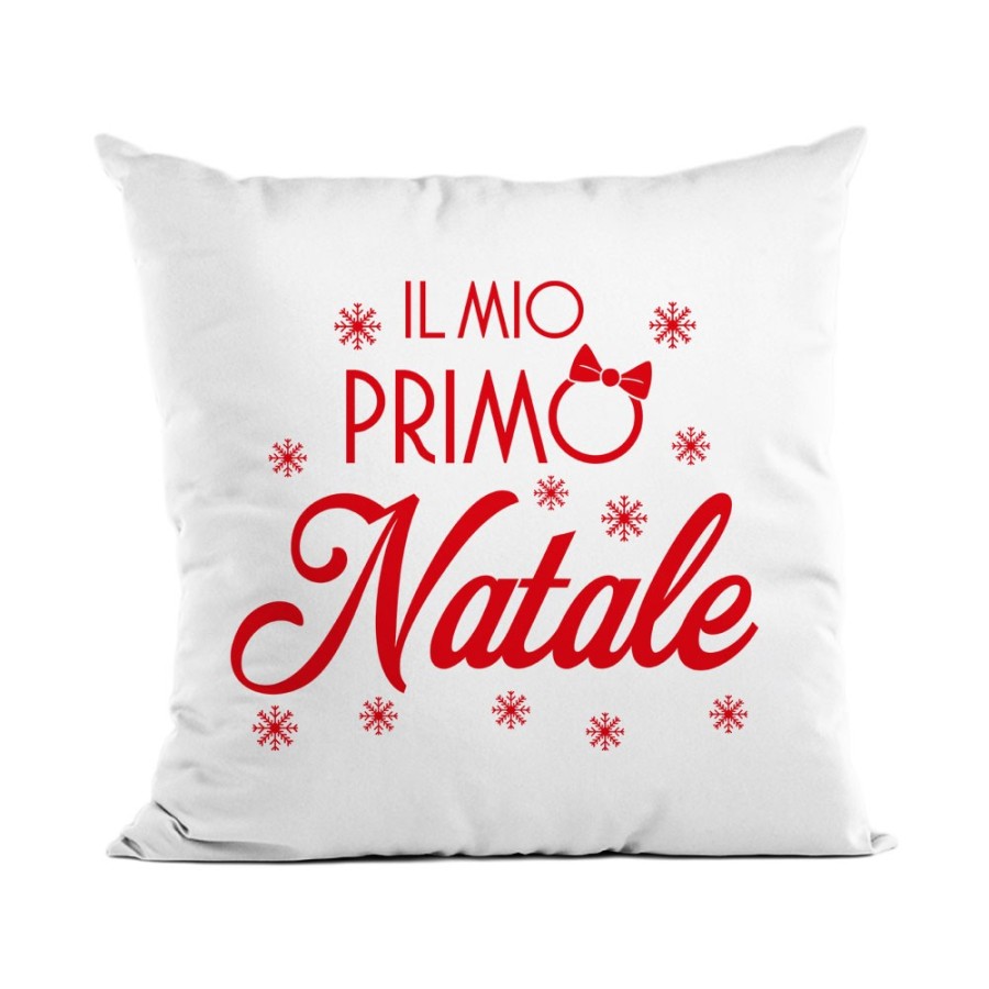 Cuscino personalizzabile con nome il mio primo natale con fiocco Natale