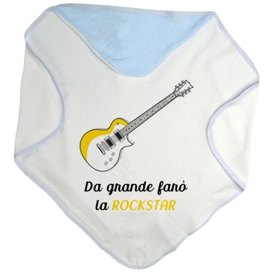 Accappatoio neonato da grande farò la rockstar Da grande farò