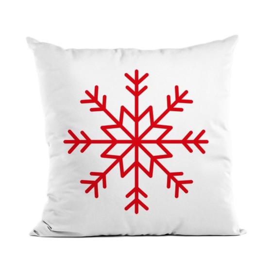 Cuscino personalizzabile con nome fiocco di neve Natale