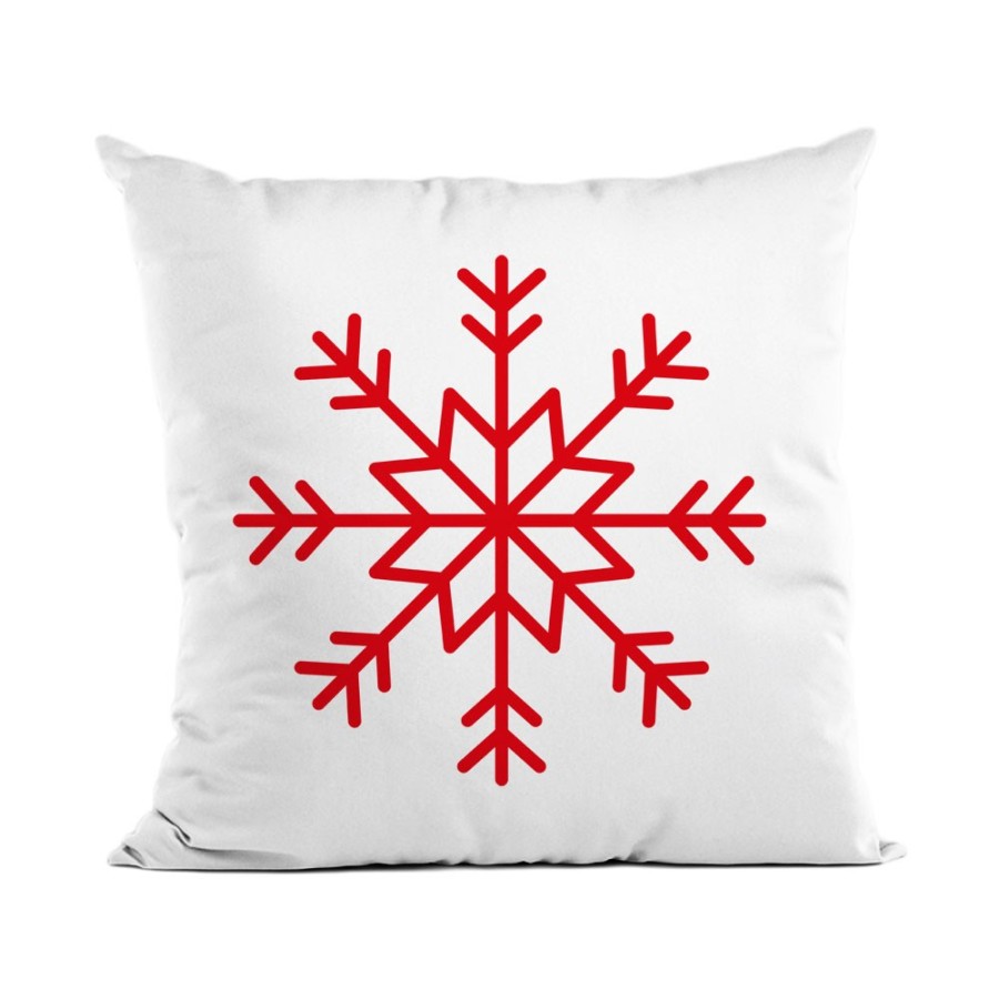 Cuscino personalizzabile con nome fiocco di neve Natale