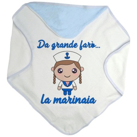 Accappatoio neonato da grande farò il marinaio Da grande farò