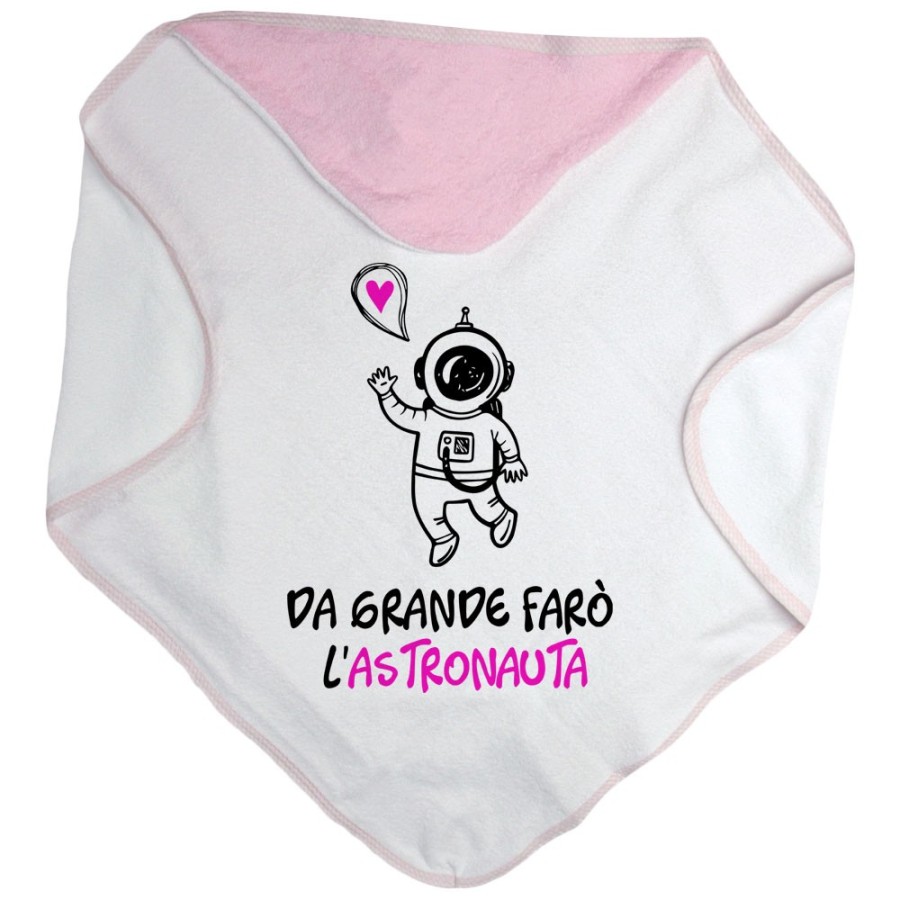 Accappatoio neonato da grande farò l'astronauta Da grande farò