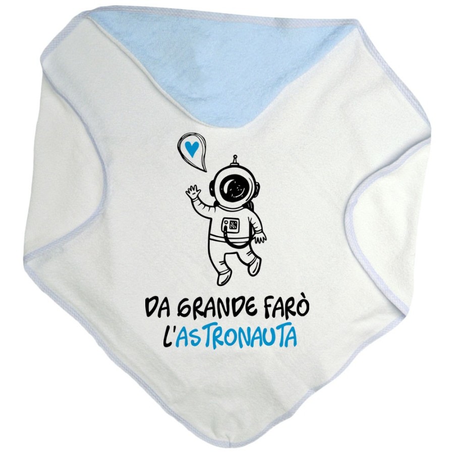Accappatoio neonato da grande farò l'astronauta Da grande farò