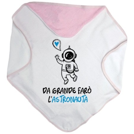 Accappatoio neonato da grande farò l'astronauta Da grande farò