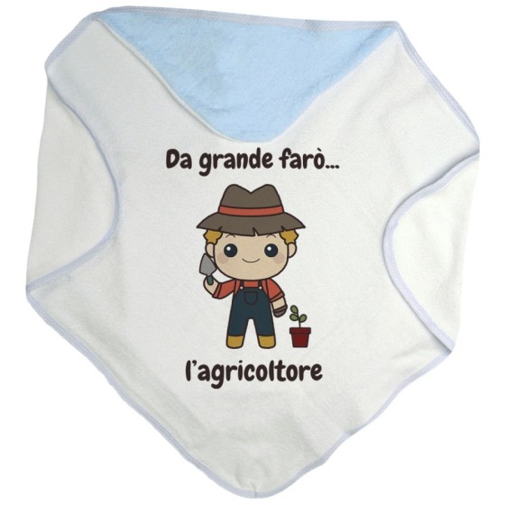 Accappatoio neonato da grande farò l'agricoltore Da grande farò