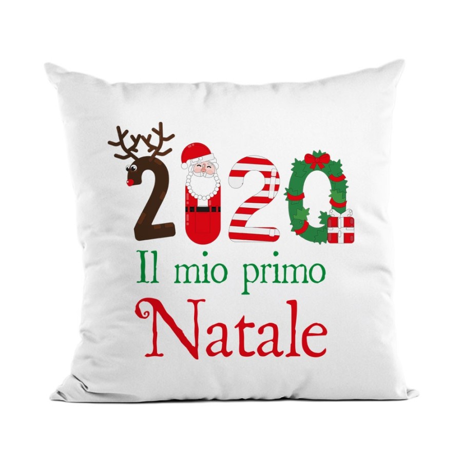 Cuscino personalizzabile con nome e anno il mio primo natale Natale