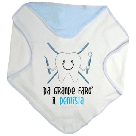 Accappatoio neonato da grande farò il dentista