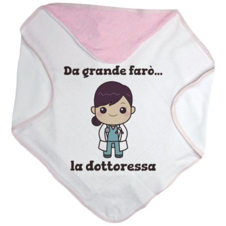 Accappatoio neonata da grande farò la dottoressa