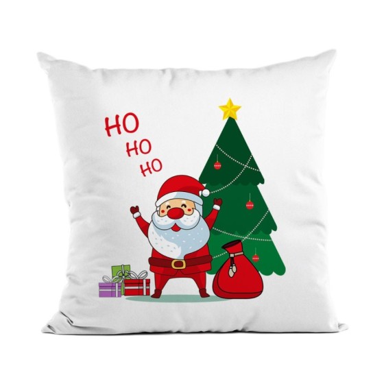 Cuscino personalizzabile con ho ho ho buon natale babbo natale con i regali Natale
