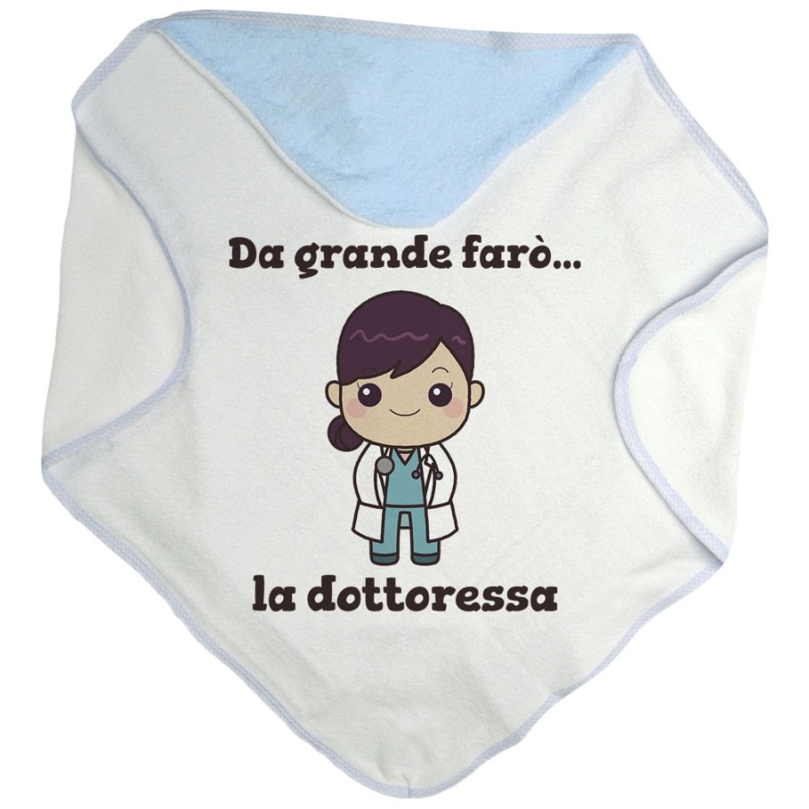 Accappatoio neonata da grande farò la dottoressa Da grande farò