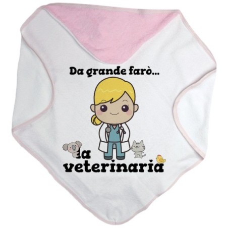 Accappatoio neonata da grande farò la veterinaria
