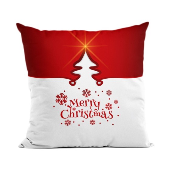 Cuscino merry christmas con fiocchi di neve Natale