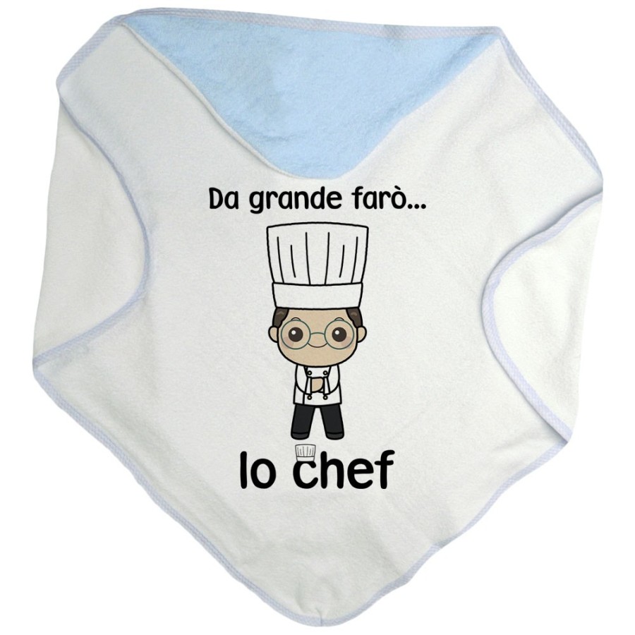 Accappatoio neonato da grande farò lo chef Da grande farò