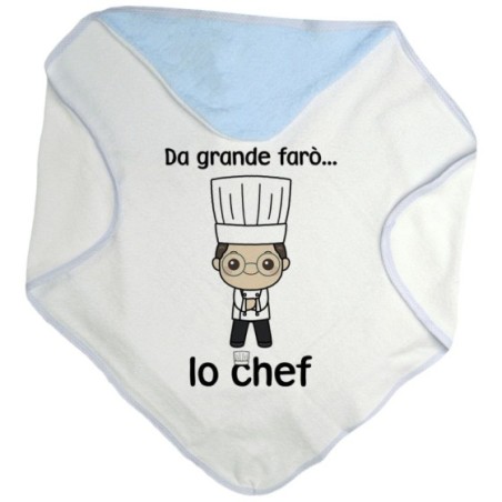 Accappatoio neonato da grande farò lo chef Da grande farò