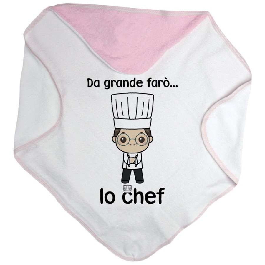 Accappatoio neonato da grande farò lo chef Da grande farò