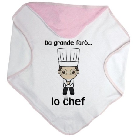Accappatoio neonato da grande farò lo chef Da grande farò