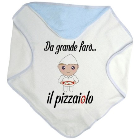 Accappatoio neonato da grande farò il pizzaiolo