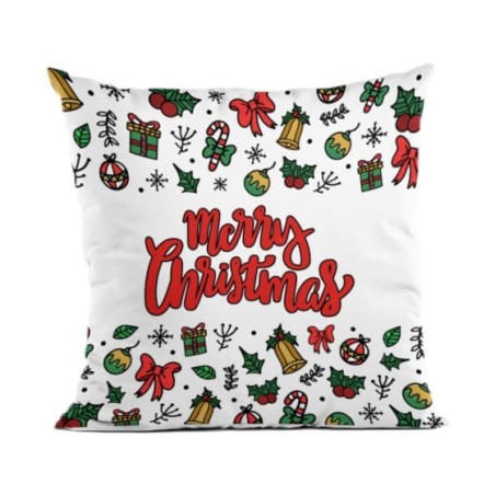 Cuscino merry christmas con accessori natalizi Natale
